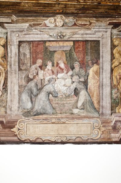 Ignazio di Loyola presenta a papa Paolo III la carta della Compagnia di Ges&ugrave;